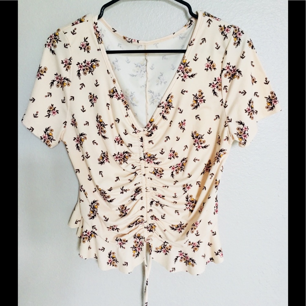 Smocked floral top